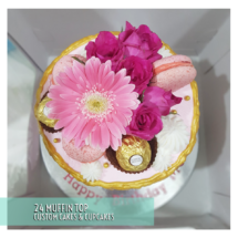 flower macaron ferrero cake, drip cake, birthday cake, cainta, cainta rizal, 24 Muffin Top