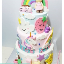 Rainbow Unicorn Baby Cake