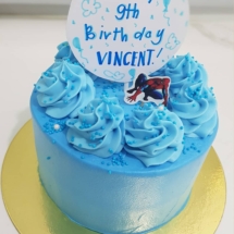 blue icing cake