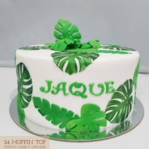 monsterra cake, plantita cake, 24 muffin top, custom cake, cainta rizal, pasig, leafy cake, custom cakes