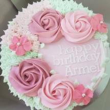 pink rosette cake, custom cake, custom cakes, cainta, rizal, cakes philippines, 24 muffin top, customized cake