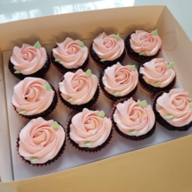 Pink rosette cupcakes, custom cupcake, custom cupcakes , 24 Muffin Top, cainta, rizal
